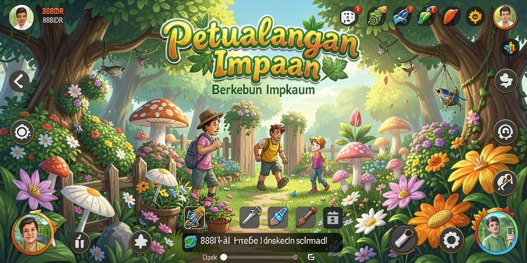 Tampilan gameplay 888IDR yang menarik dan interaktif dalam bertani.