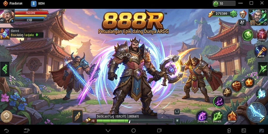 Tampilan gameplay ARPG yang penuh aksi dan menarik di 888R.