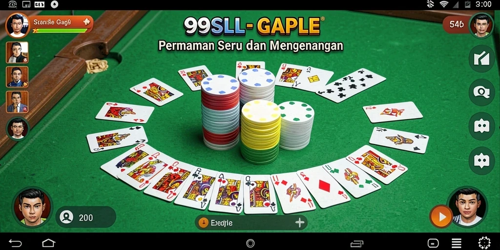 Tampilan menarik dari gameplay seru Gaple di 99SLL.