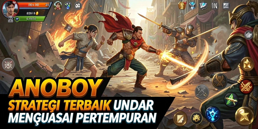 Tampilan gameplay menantang dan strategis dari ANOBOY.