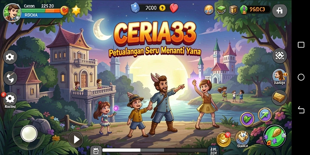 Screenshot CERIA33 yang menampilkan aksi seru dalam permainan petualangan.