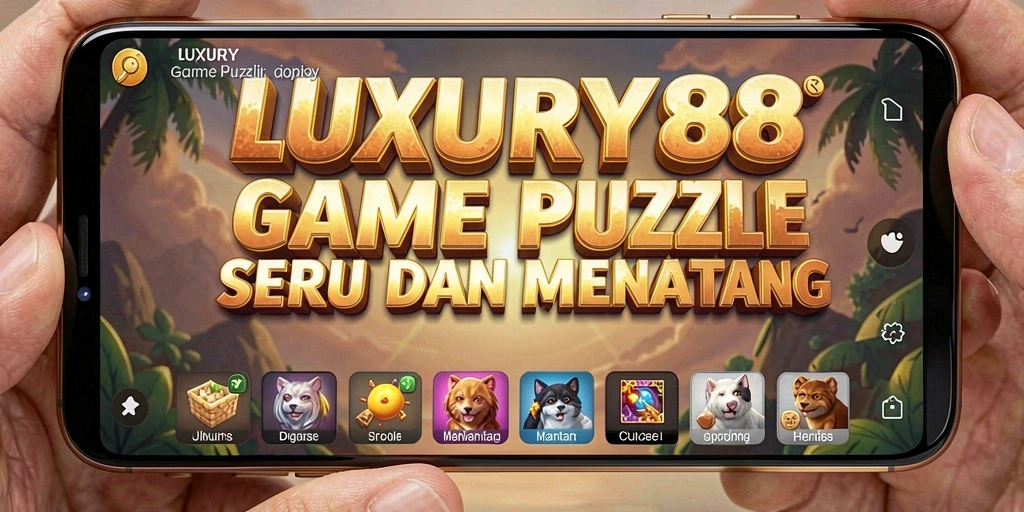 Tampilan gameplay seru dari LUXURY88 menampilkan teka-teki yang memukau.