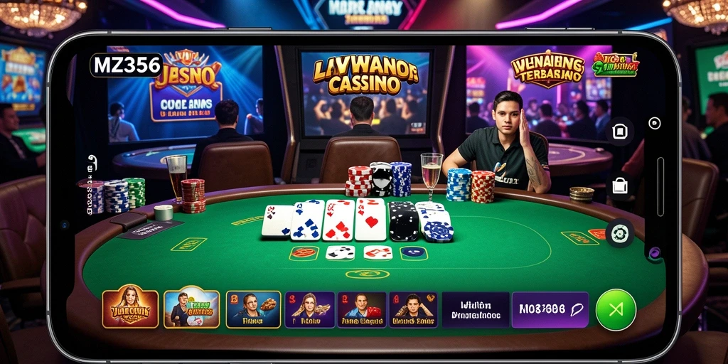 Tampilan gameplay Live Casino yang dinamis dan interaktif di MZ356.