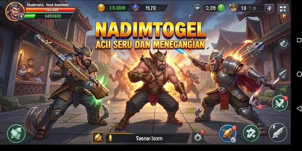 Tampilan screenshot NADIMTOGEL menunjukkan aksi seru saat melawan musuh.