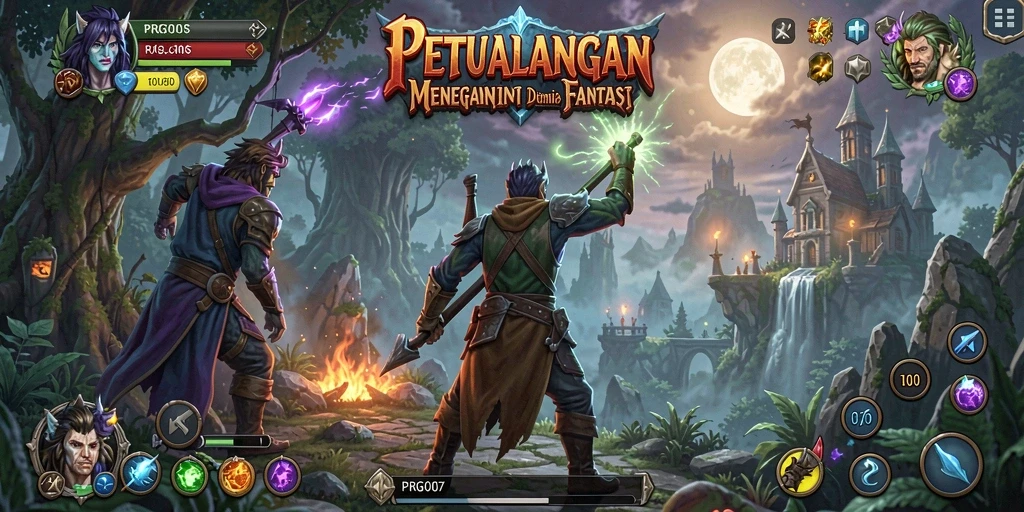 Tampilan gameplay yang menampilkan petualangan seru di PRG007.