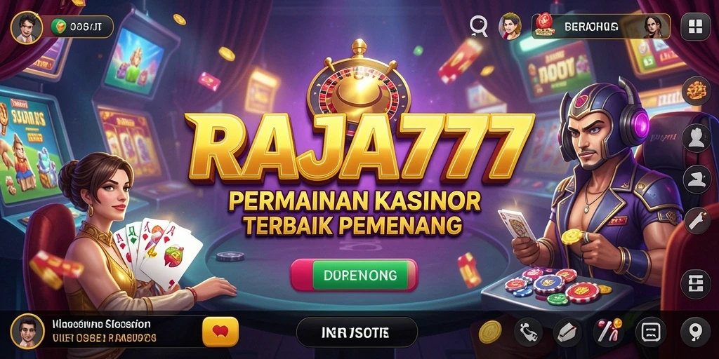 Tampilan menakjubkan dari gameplay Kasino di RAJA777.