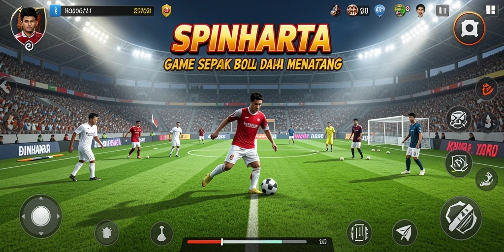Tampilan gameplay SPINHARTA yang menarik dan dinamis